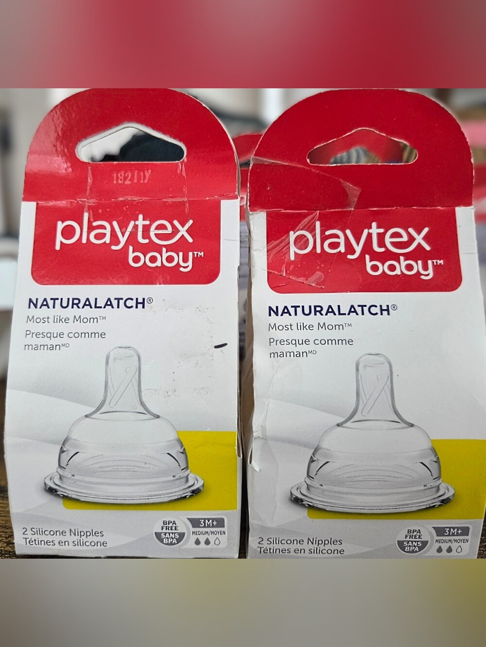 Playtex Baby (bottle) Nipples 3+M MEDIUM Flow NaturalLatch Ventaire 2pksX2=4